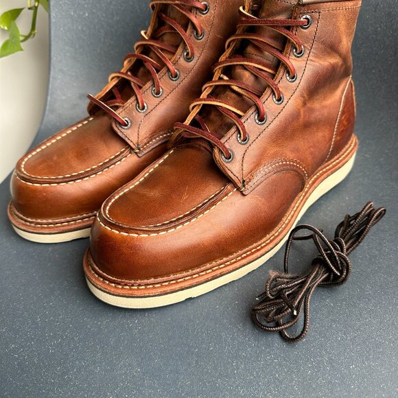 Red Wing Heritage 6" Classic Moc Toe Copper Rough & Tough Leather 1907 Men's 12D - Picture 11 of 12